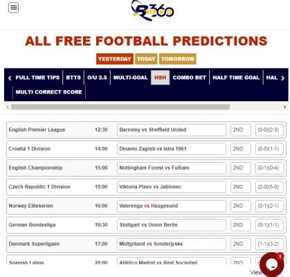 You can start using our free prediction tips if you don't have enough for the paid membership. . Highest scoring half predictions for today